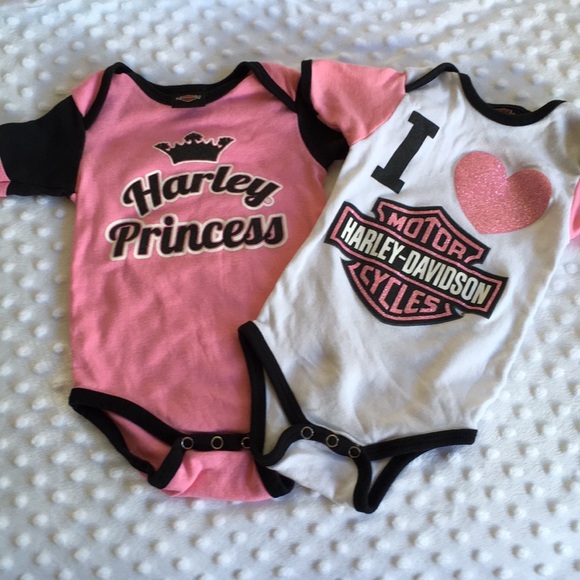 harley davidson baby girl onesie